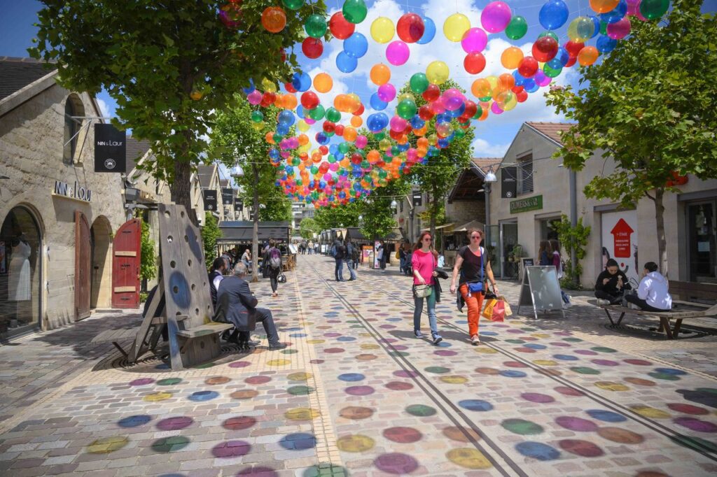 large shopping mall in paris